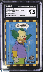 1994 Skybox The Simpsons Series II Krusty the Clown #W4 Wiggle Cards CGC 9.5