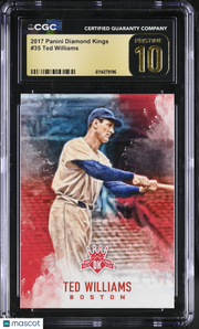 2017 Panini Diamond Kings Ted Williams #35 CGC 10 Pristine Boston Red Sox