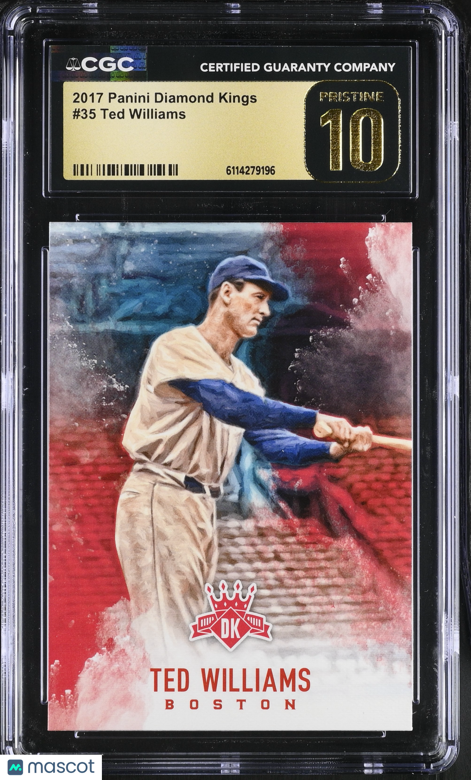 2017 Panini Diamond Kings Ted Williams #35 CGC 10 Pristine Boston Red Sox