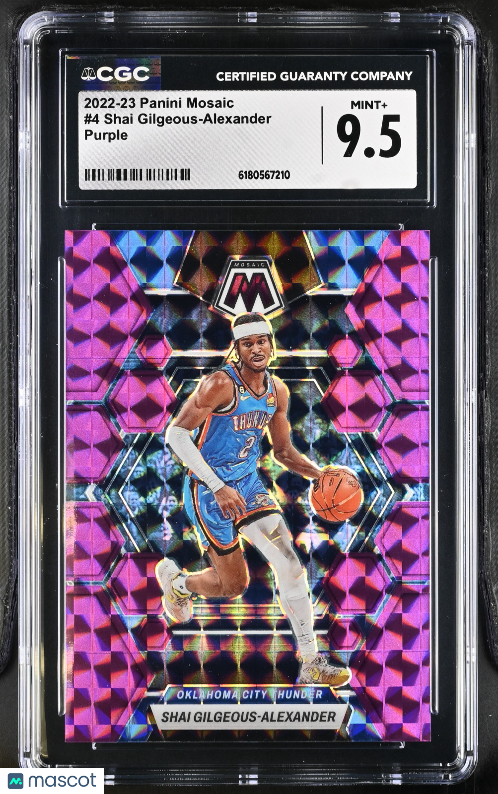 2022-23 Panini Mosaic Shai Gilgeous-Alexander Purple /99 #4 CGC 9.5 Thunder