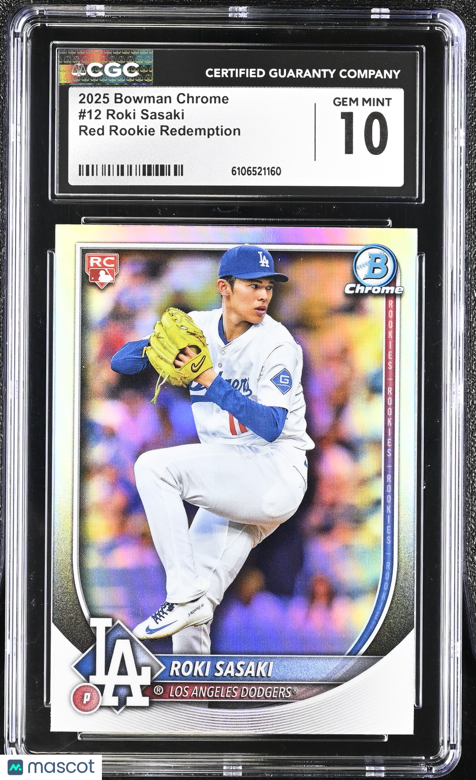 2025 Bowman Chrome Roki Sasaki Red Rookie Redemption #12 CGC 10 Dodgers