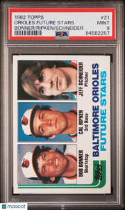 1982 Topps Orioles Future Stars Bonner Cal Ripken Schneider Rookie #21 PSA 9