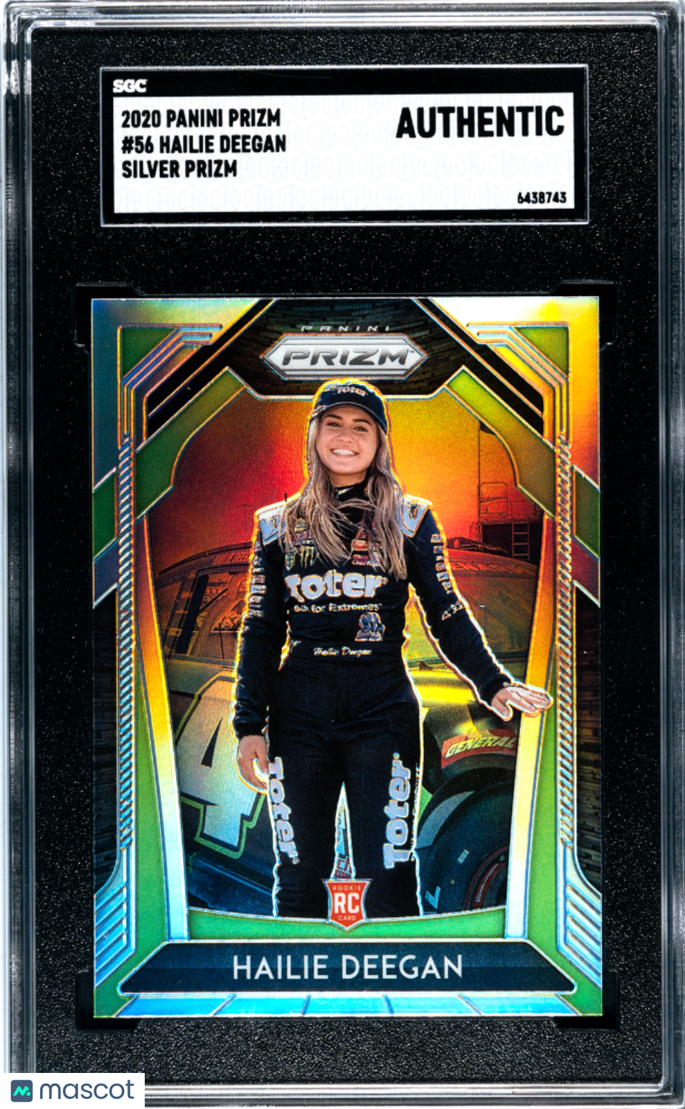 2020 Panini Prizm Hailie Deegan Silver Rookie #56 SGC Authentic