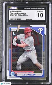 2024 Bowman Aidan Miller Chrome Prospects #BCP-27 CGC 10