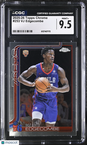 2025-26 Topps Chrome VJ Edgecombe Rookie #253 CGC 9.5 Philadelphia 76ers
