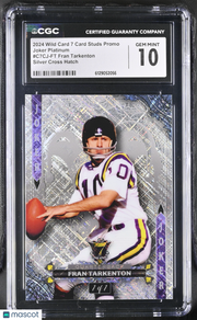 2024 Wild Card 7 Studs Promo Fran Tarkenton 1/1 Joker #C7CJ-FT CGC 10 Vikings