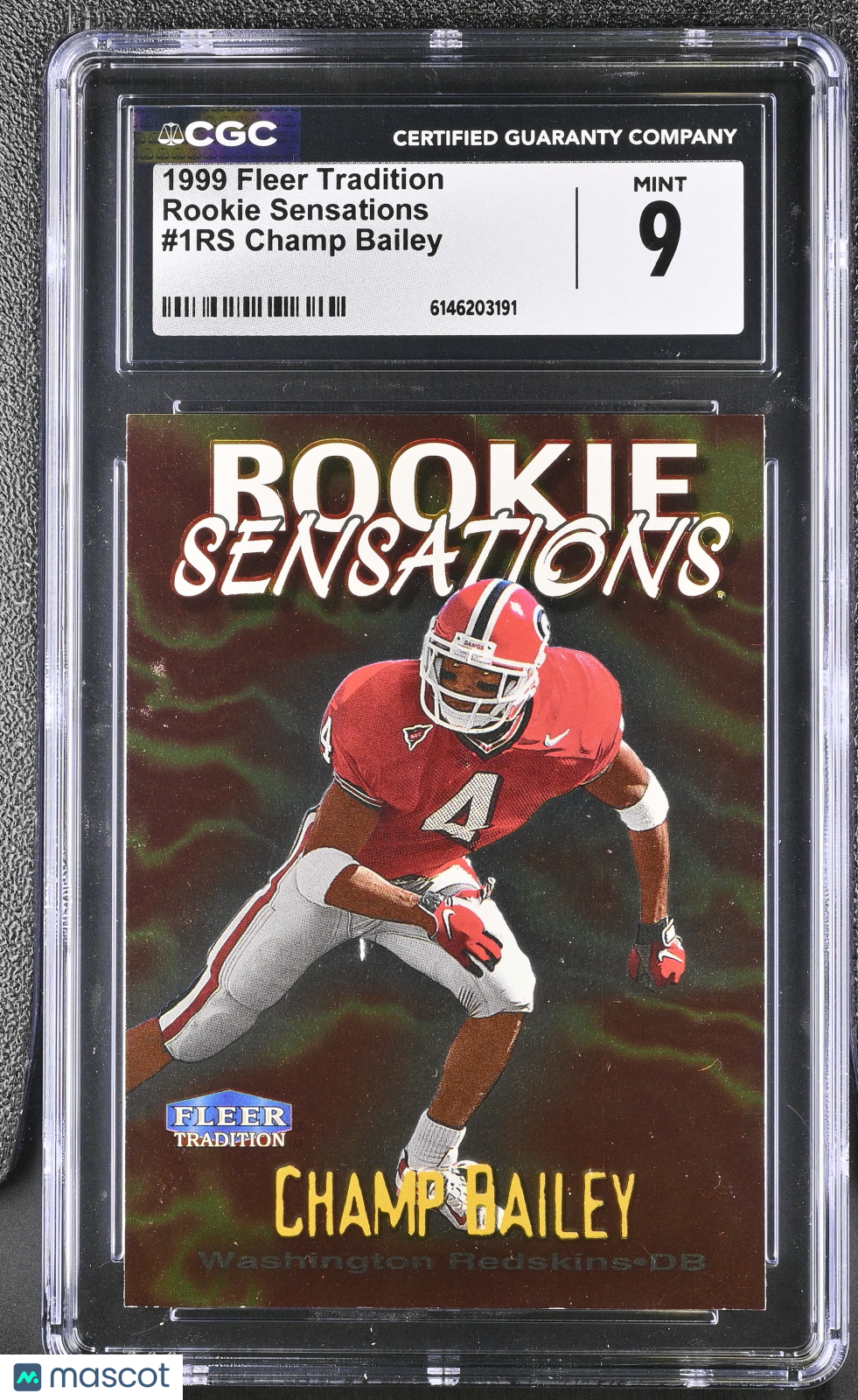 1999 Fleer Tradition Champ Bailey Rookie Sensations #1RS CGC 9