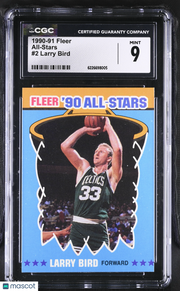1990-91 Fleer Larry Bird All-Stars #2 CGC 9 Boston Celtics