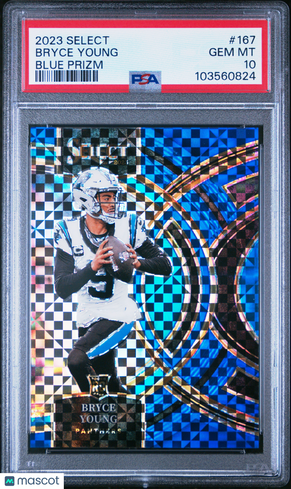 2023 Panini Select Bryce Young Blue Prizm /149 Rookie #167 PSA 10 Panthers