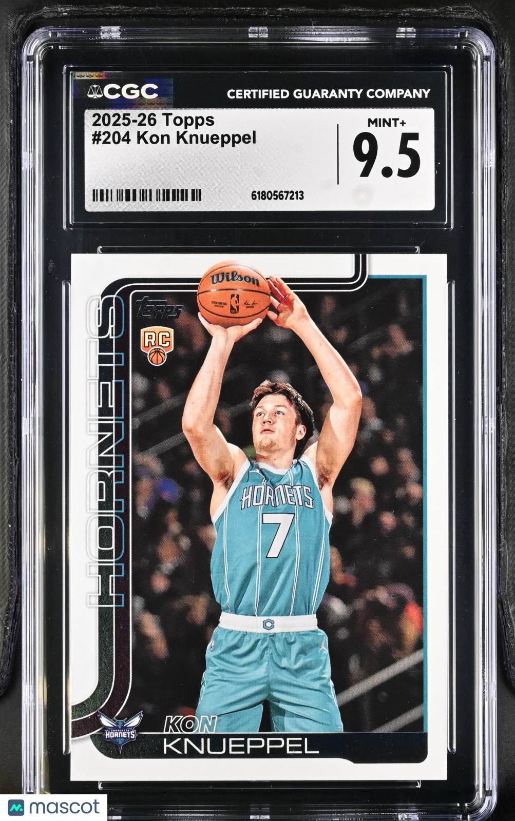 2025-26 Topps Kon Knueppel Rookie #204 CGC 9.5 Charlotte Hornets