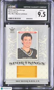 2015 Leaf Sportkings Mario Lemieux Memorabilia #SJ-ML1 CGC 9.5 Penguins