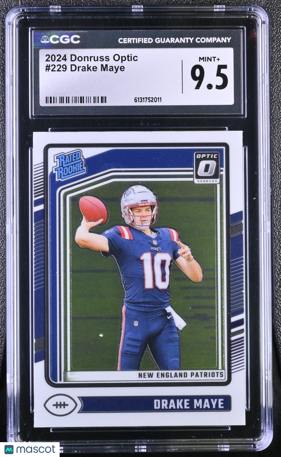 2024 Donruss Optic Drake Maye Rookie #229 CGC 9.5 New England Patriots