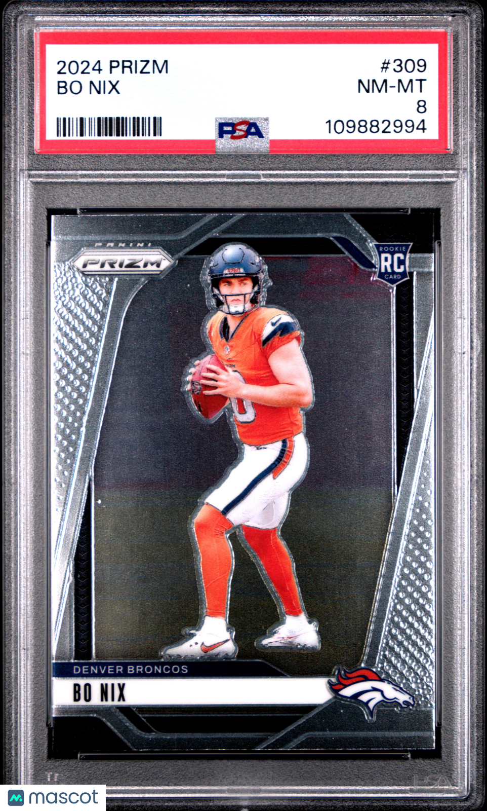 2024 Panini Prizm Bo Nix #309 PSA 8