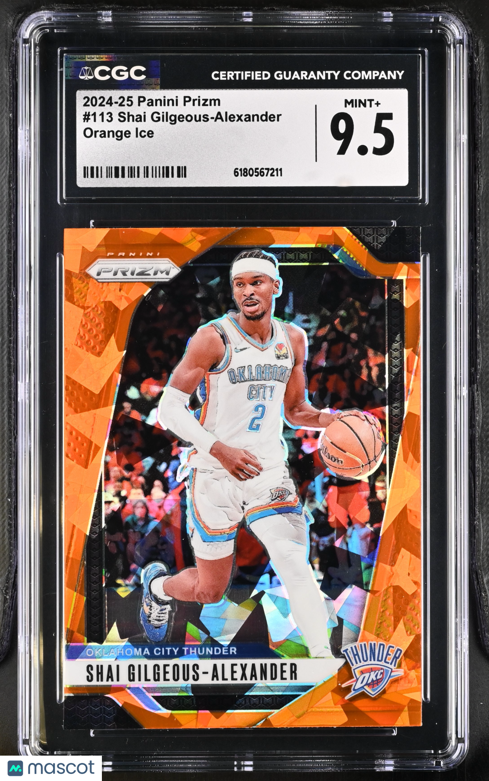 2024-25 Panini Prizm Shai Gilgeous-Alexander Orange Ice #113 CGC 9.5 Thunder