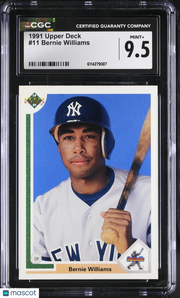 1991 Upper Deck Bernie Williams Rookie #11 CGC 9.5 New York Yankees