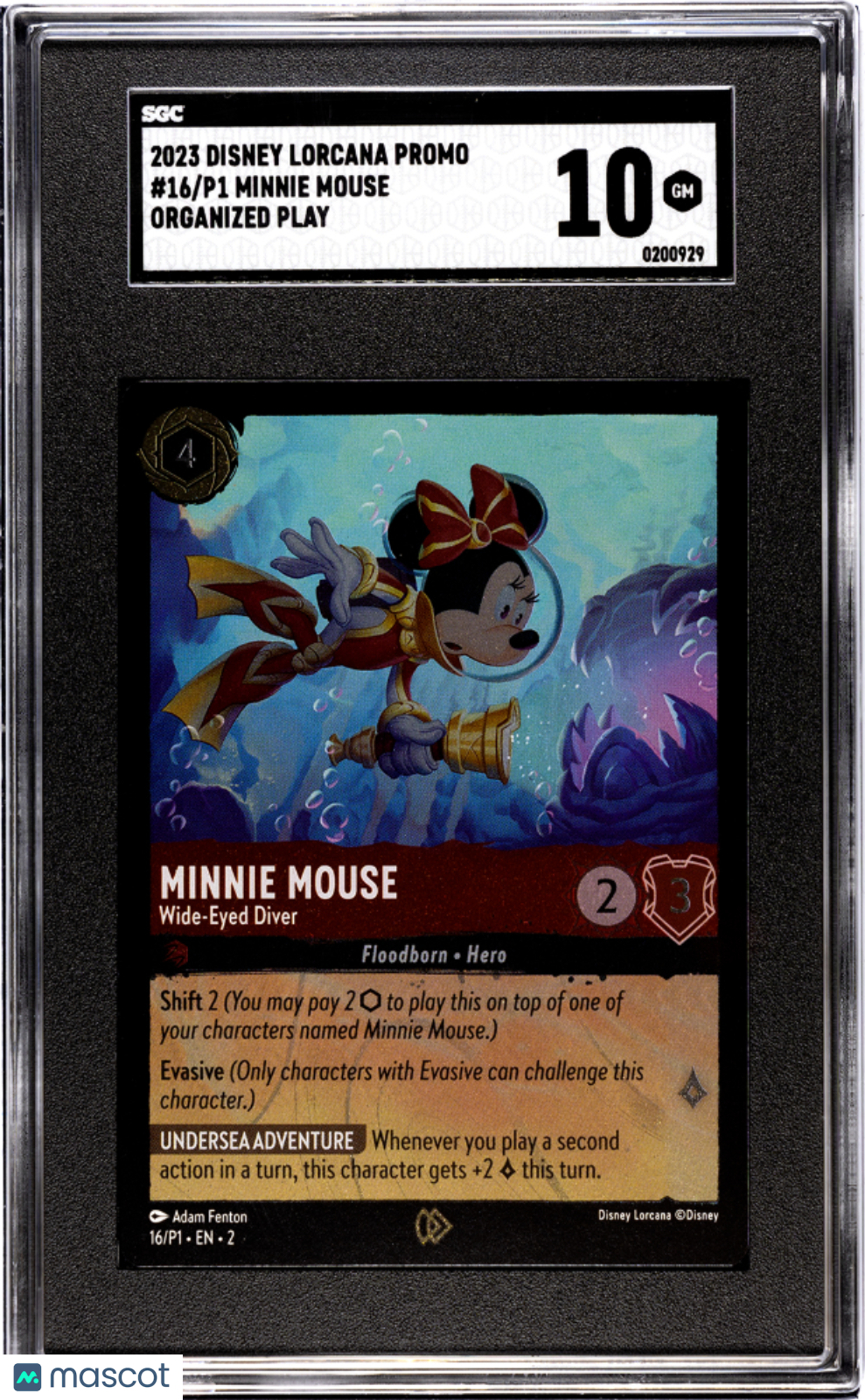2023 Disney Lorcana Promo Minnie Mouse SGC 10 #16/P1