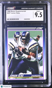 1990 Score Supplemental Junior Seau #65T CGC 9.5