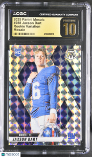 2025 Mosaic Jaxson Dart Rookie Variation Rookie #288 CGC 10 Pristine Giants