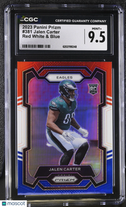 2023 Panini Prizm Jalen Carter Red White & Blue Rookie #381 CGC 9.5 Eagles