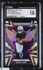 2025 Panini Phoenix Ashton Jeanty Rookie Thunderbirds #27 CGC 10 Raiders
