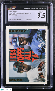1995 Topps Barry Bonds/Ken Griffey Jr. '94 All Stars #388 CGC 9.5