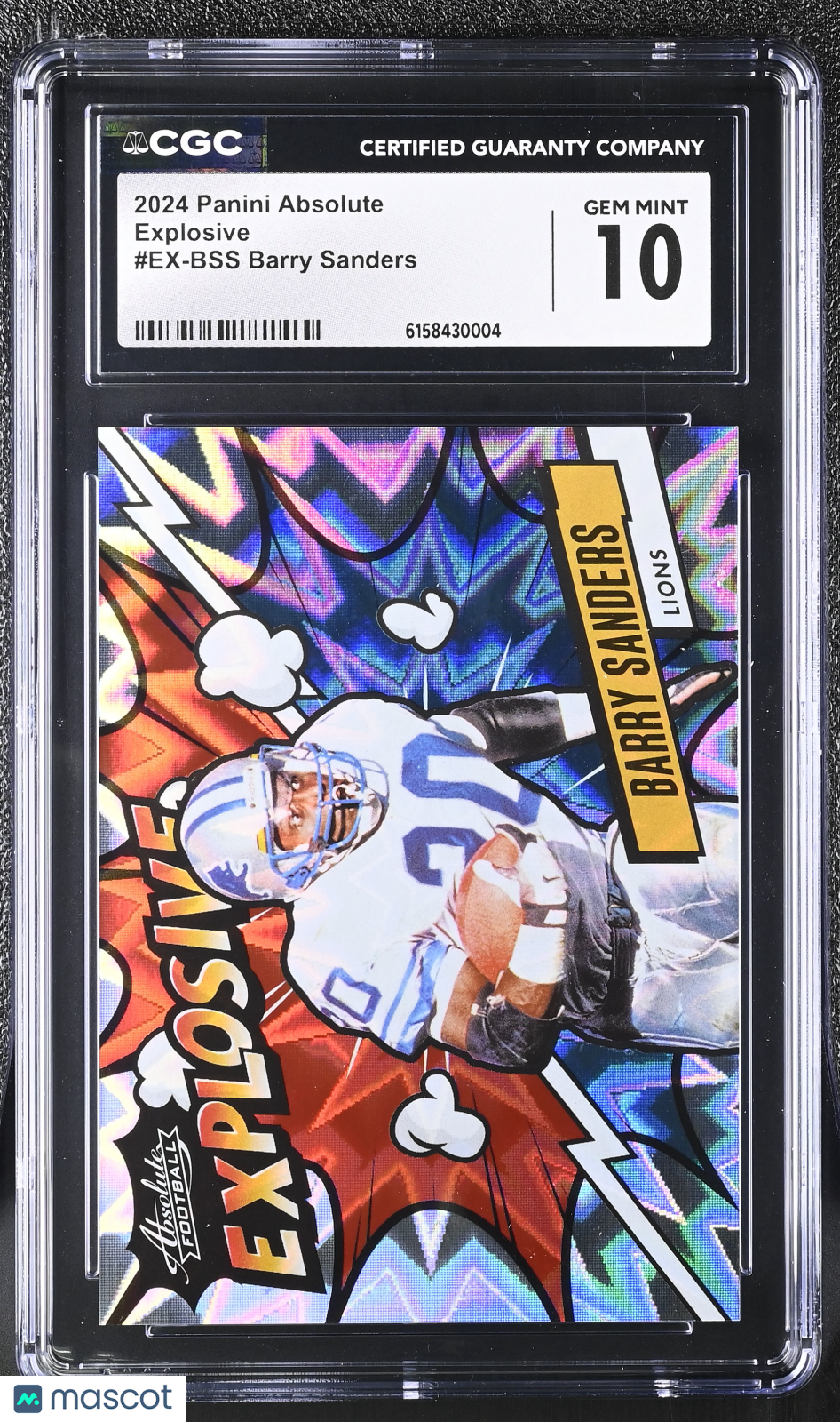 2024 Panini Absolute Barry Sanders Explosive #EX-BSS CGC 10 Detroit Lions