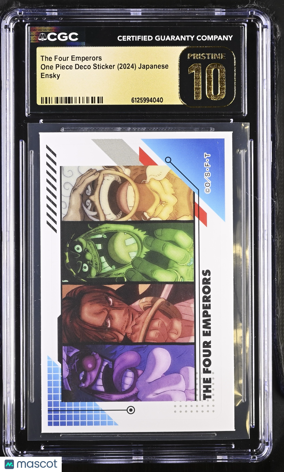 2024 Ensky One Piece Deco Sticker The Four Emperors CGC 10 Pristine