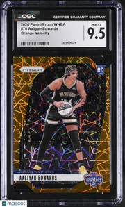 2024 Panini Prizm WNBA Aaliyah Edwards Orange Velocity Rookie 70 CGC 9.5 Mystics