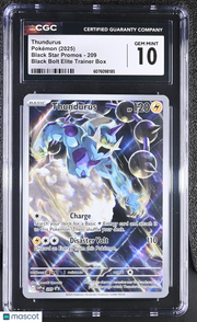 2025 Pokemon Black Star Promos Thundurus Black Bolt Elite Trainer CGC 10 #209