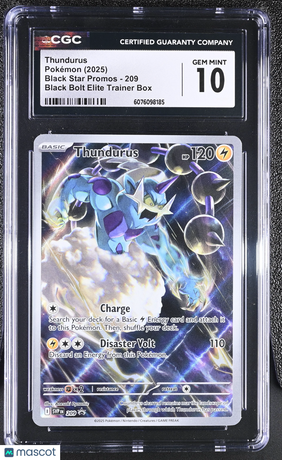 2025 Pokemon Black Star Promos Thundurus Black Bolt Elite Trainer CGC 10 #209