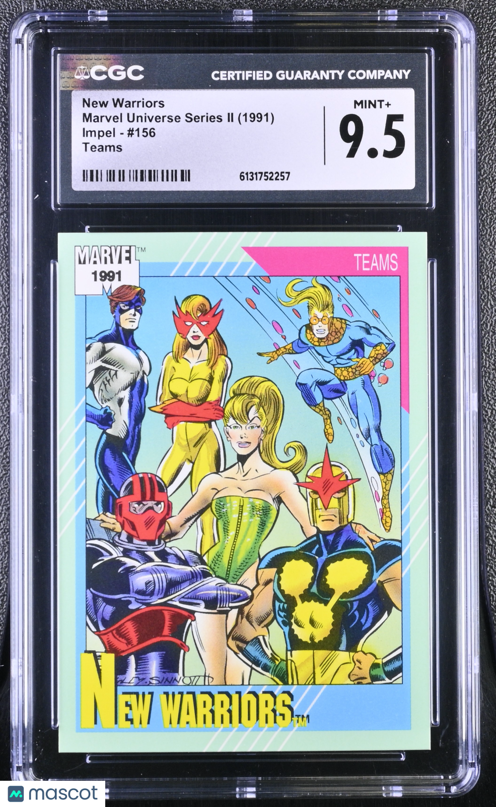 1991 Impel Marvel Universe Series II New Warriors #156 Teams CGC 9.5