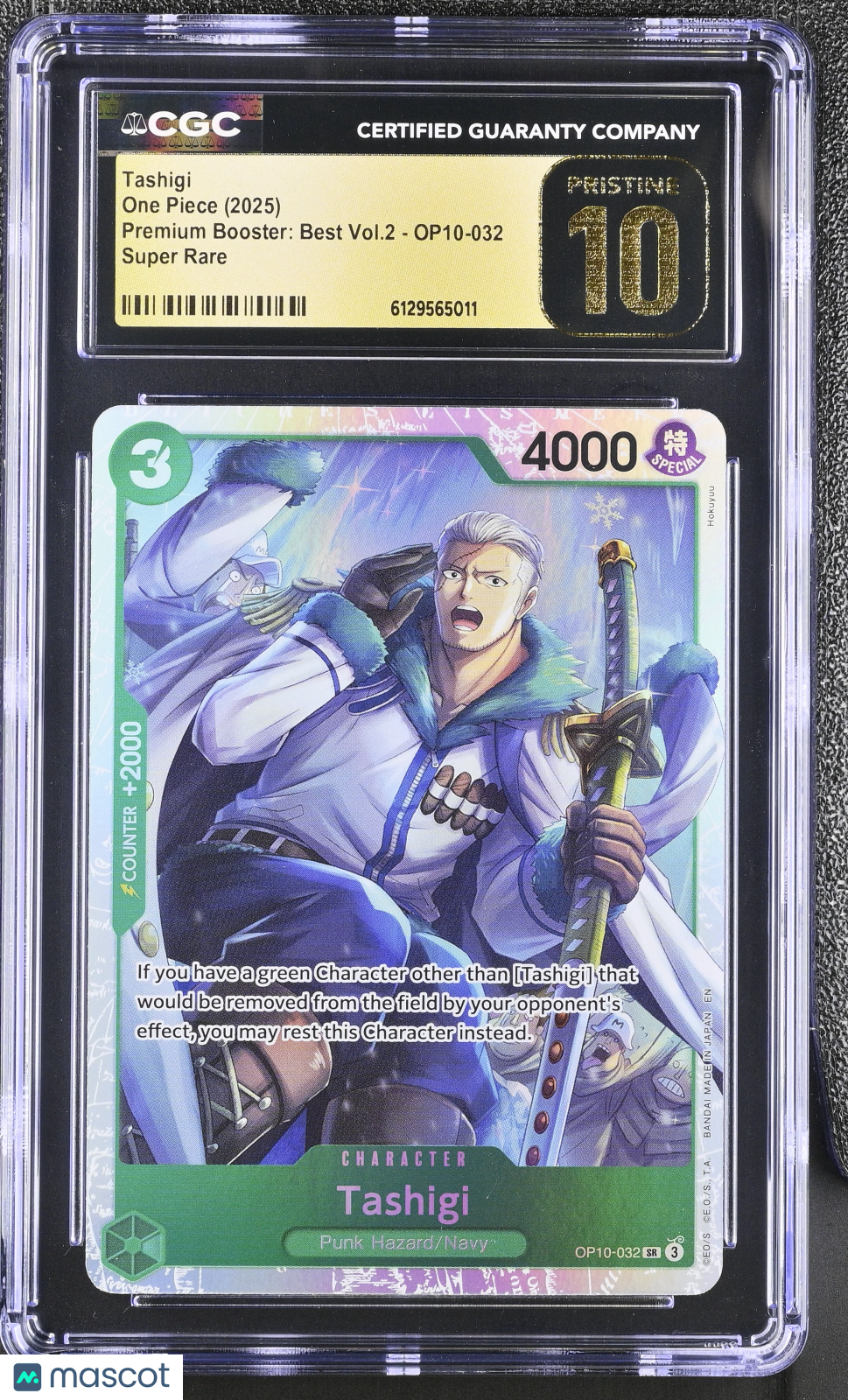 2025 One Piece Premium Booster: Best Vol.2 Tashigi CGC 10 #OP10-032