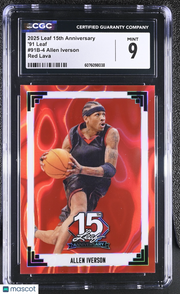 2025 Leaf 15th Anniversary '91 Leaf #91B-4 CGC 9