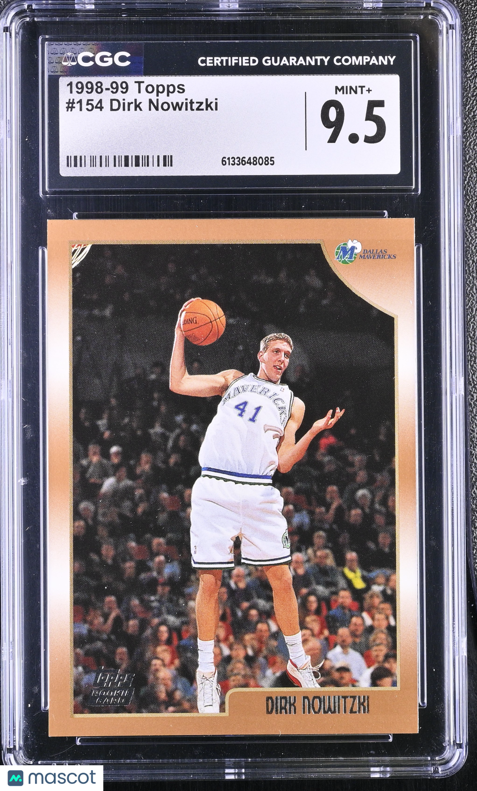 1998-99 Topps Dirk Nowitzki Rookie #154 CGC 9.5 Dallas Mavericks