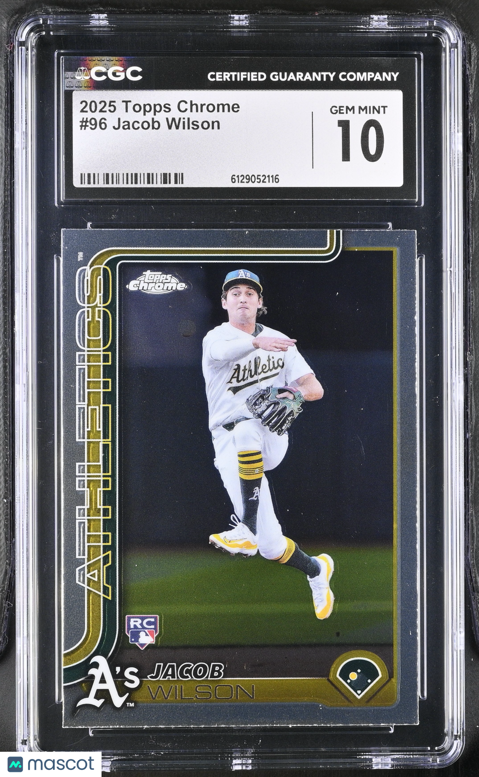 2025 Topps Chrome Jacob Wilson Rookie #96 CGC 10 Oakland Athletics