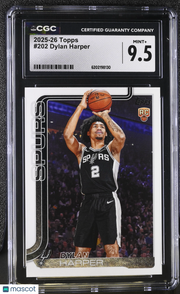 2025-26 Topps Dylan Harper Rookie #202 CGC 9.5 San Antonio Spurs