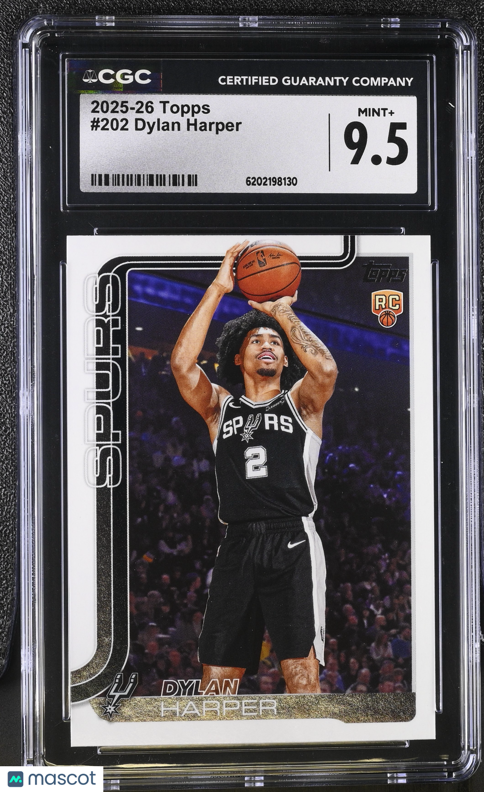 2025-26 Topps Dylan Harper Rookie #202 CGC 9.5 San Antonio Spurs