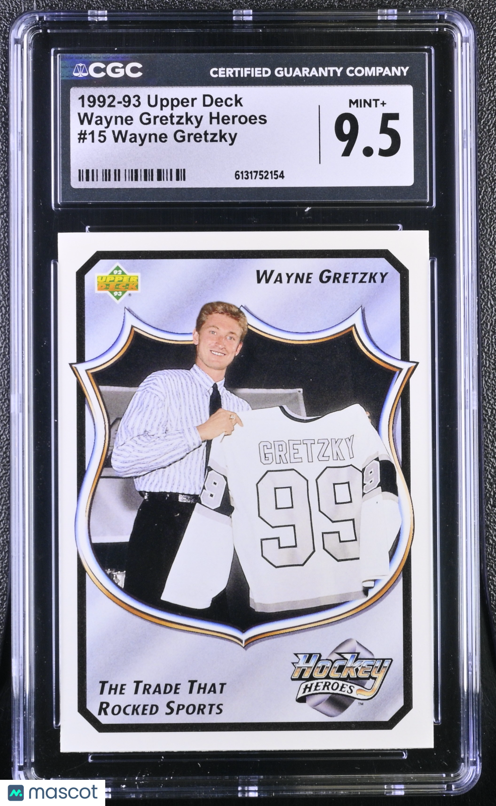 1992-93 Upper Deck Wayne Gretzky Wayne Gretzky Heroes #15 CGC 9.5 Oilers