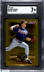 1997 Leaf Greg Maddux #85 Fractal Matrix SGC 7
