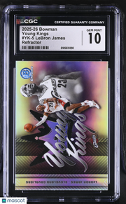 2025-26 Bowman LeBron James Refractor Young Kings #YK-5 CGC 10 Lakers