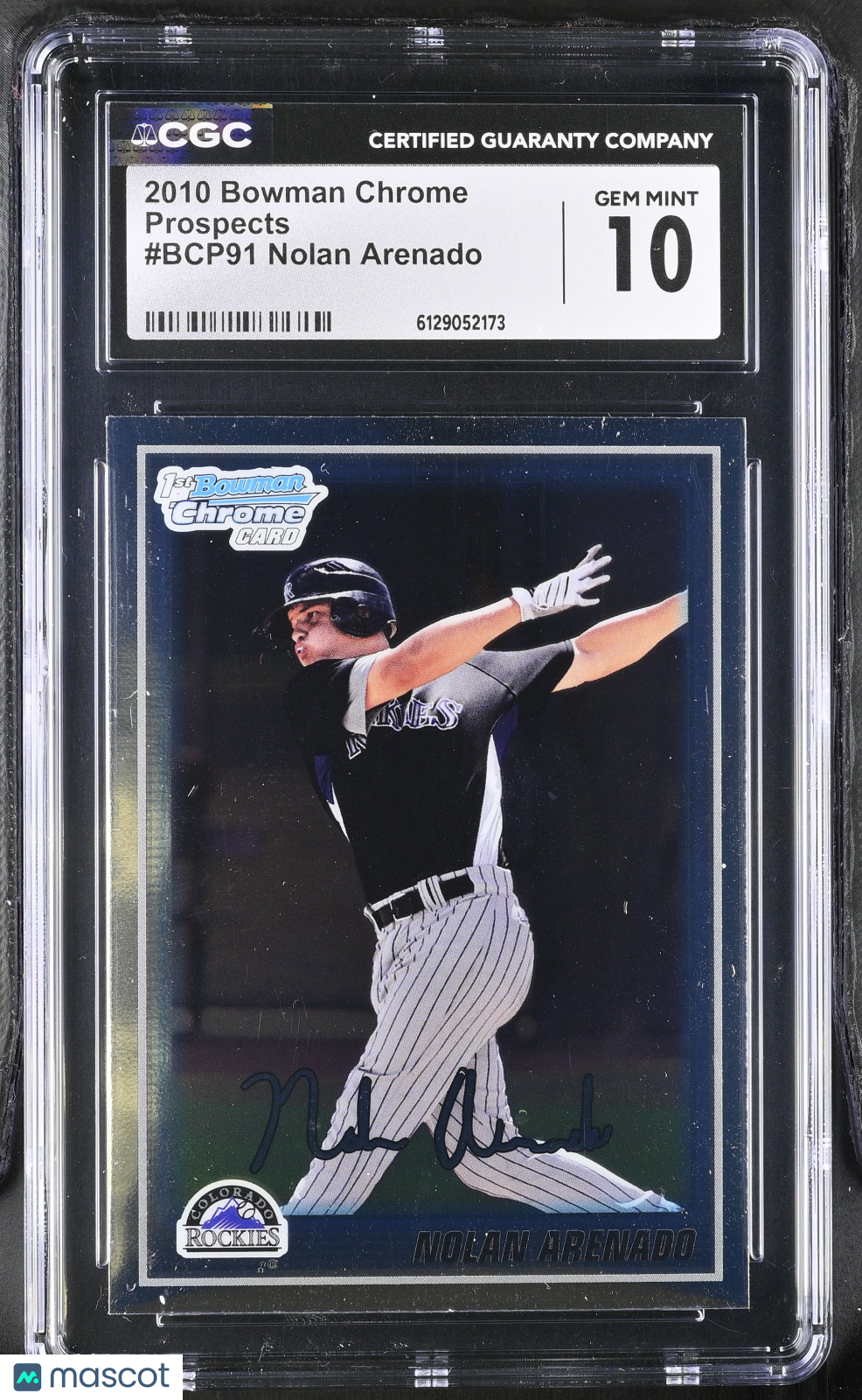 2010 Bowman Chrome Nolan Arenado Rookie Prospects #BCP91 CGC 10 Colorado Rockies