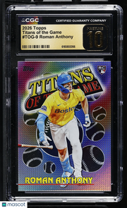 2026 Topps Roman Anthony Rookie Titans of the Game TOG-9 CGC 10 Pristine Red Sox
