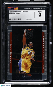 2004-05 Bowman Chrome Kobe Bryant #8 CGC 9 Los Angeles Lakers
