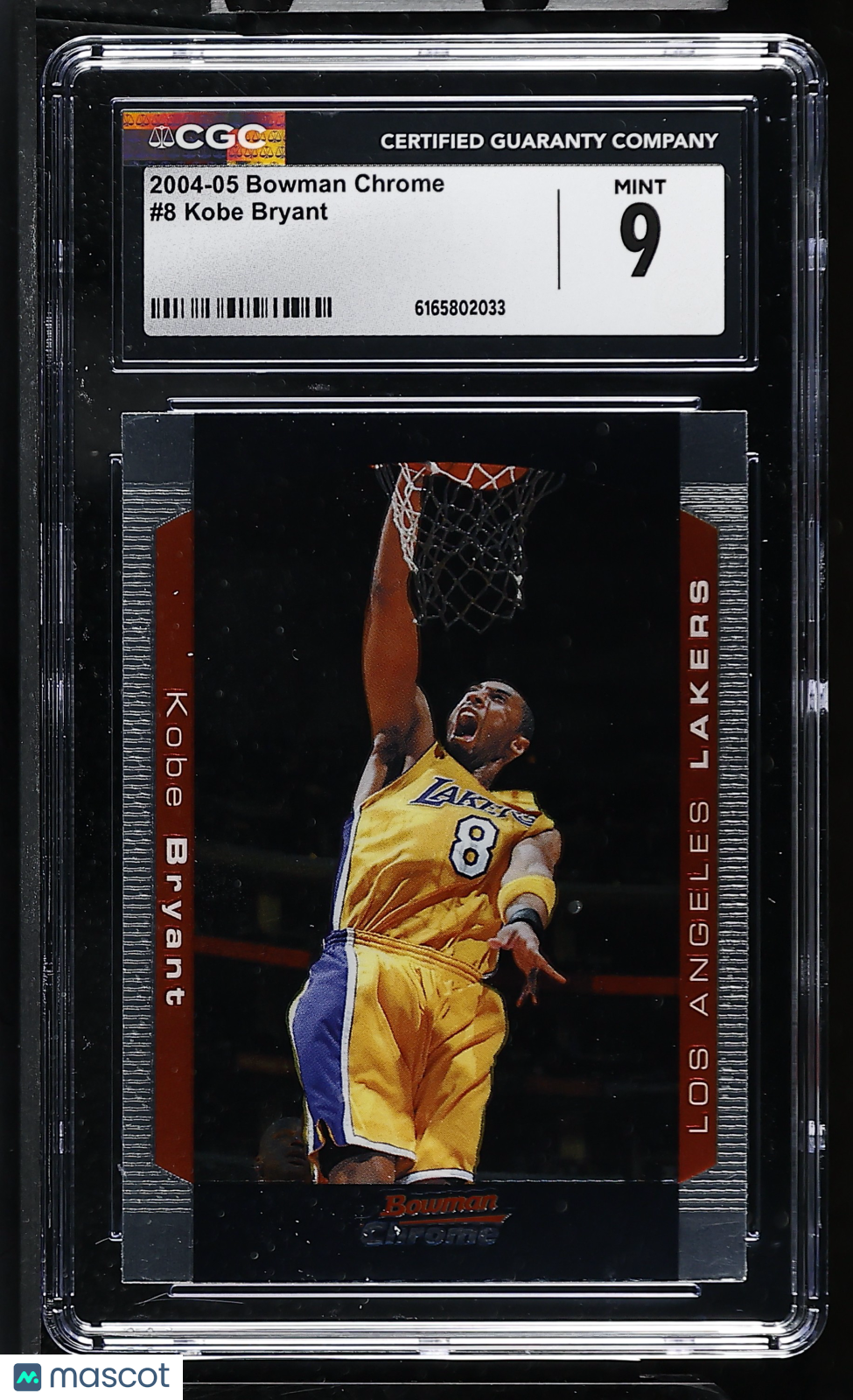 2004-05 Bowman Chrome Kobe Bryant #8 CGC 9 Los Angeles Lakers