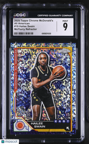 2025 Topps Chrome Mcdonald's Hailee Swain McFlurry Refractor Rookie #19 CGC 9