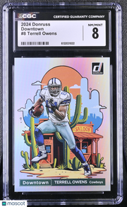 2024 Donruss Terrell Owens Downtown #8 CGC 8 Dallas Cowboys