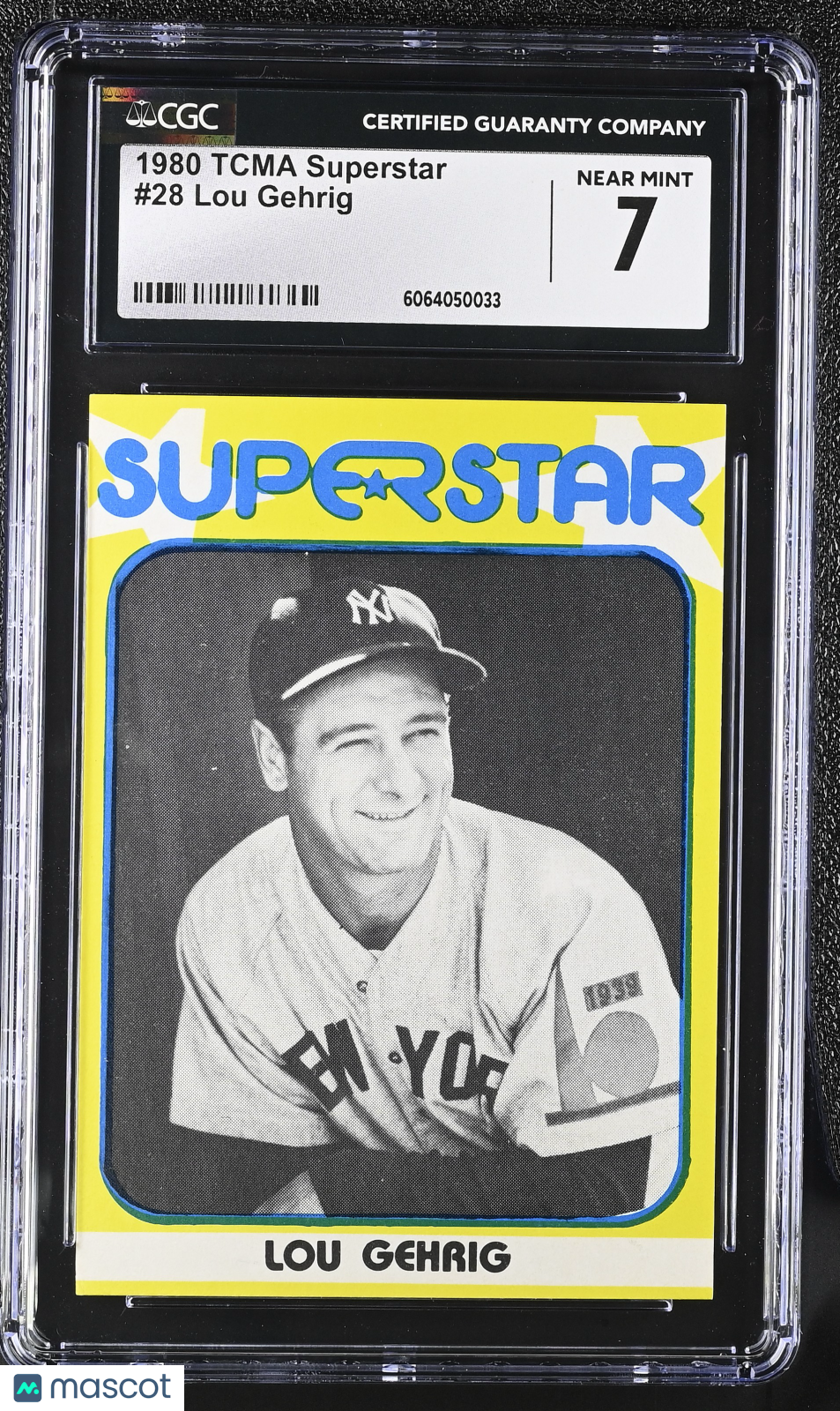 1980 Tcma Superstar Lou Gehrig #28 CGC 7 New York Yankees