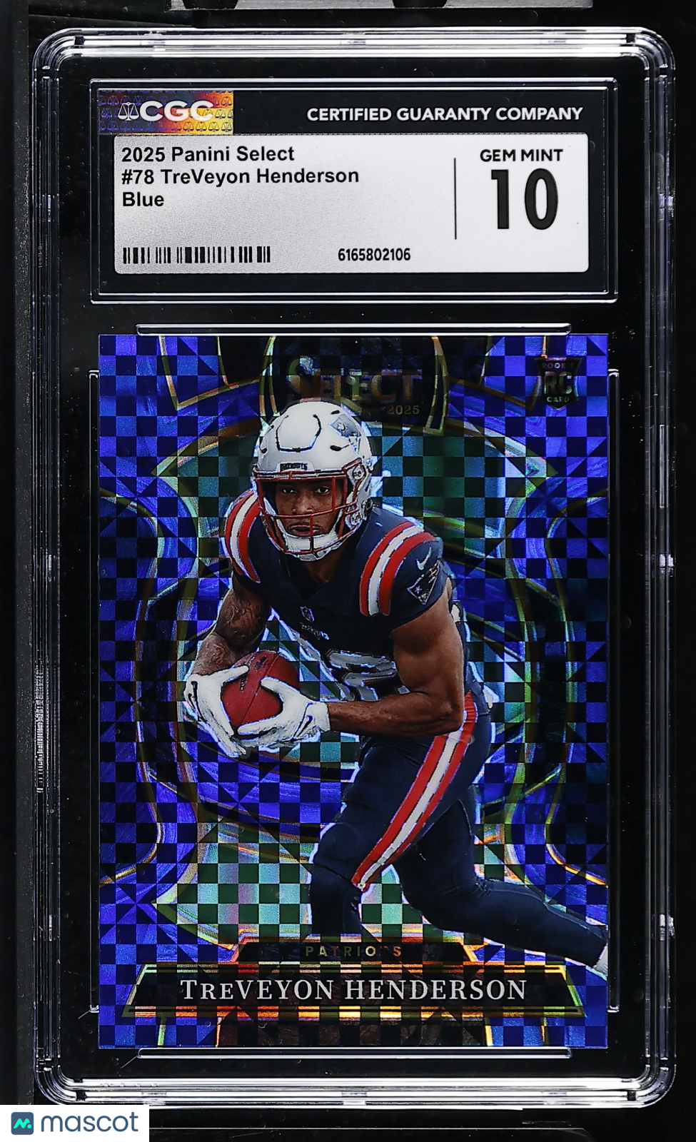 2025 Panini Select TreVeyon Henderson Blue /249 Rookie #78 CGC 10 Patriots