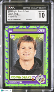 2024 Panini Score-A-Treat Drake Maye Bats Rookie Rising Stars 17 CGC 10 Patriots