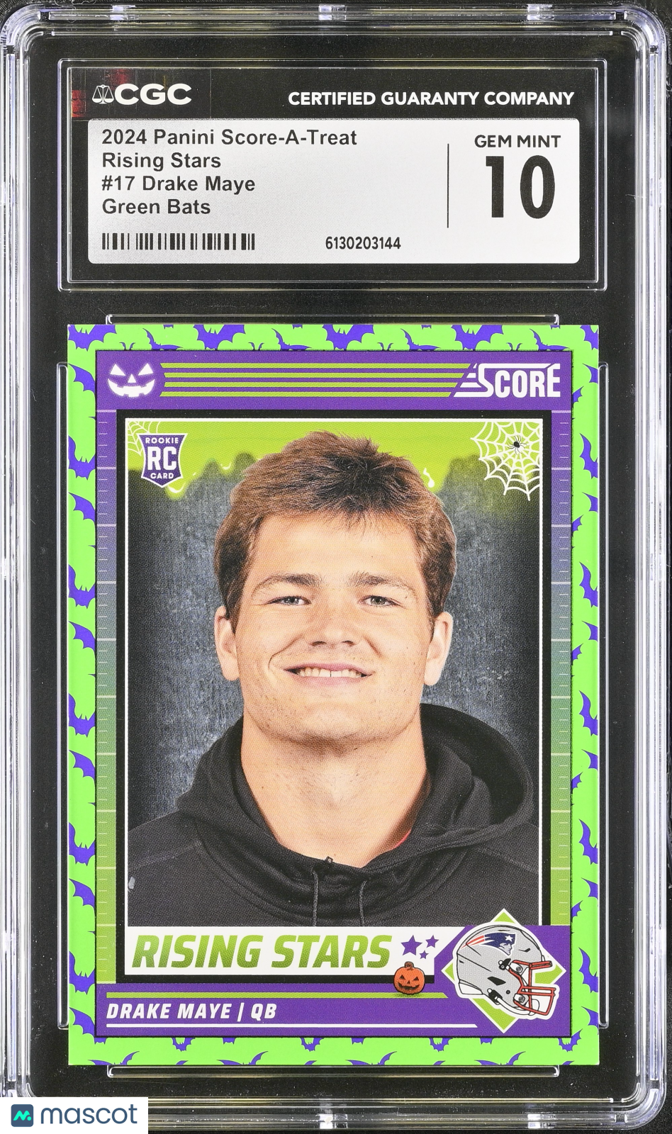2024 Panini Score-A-Treat Drake Maye Bats Rookie Rising Stars 17 CGC 10 Patriots